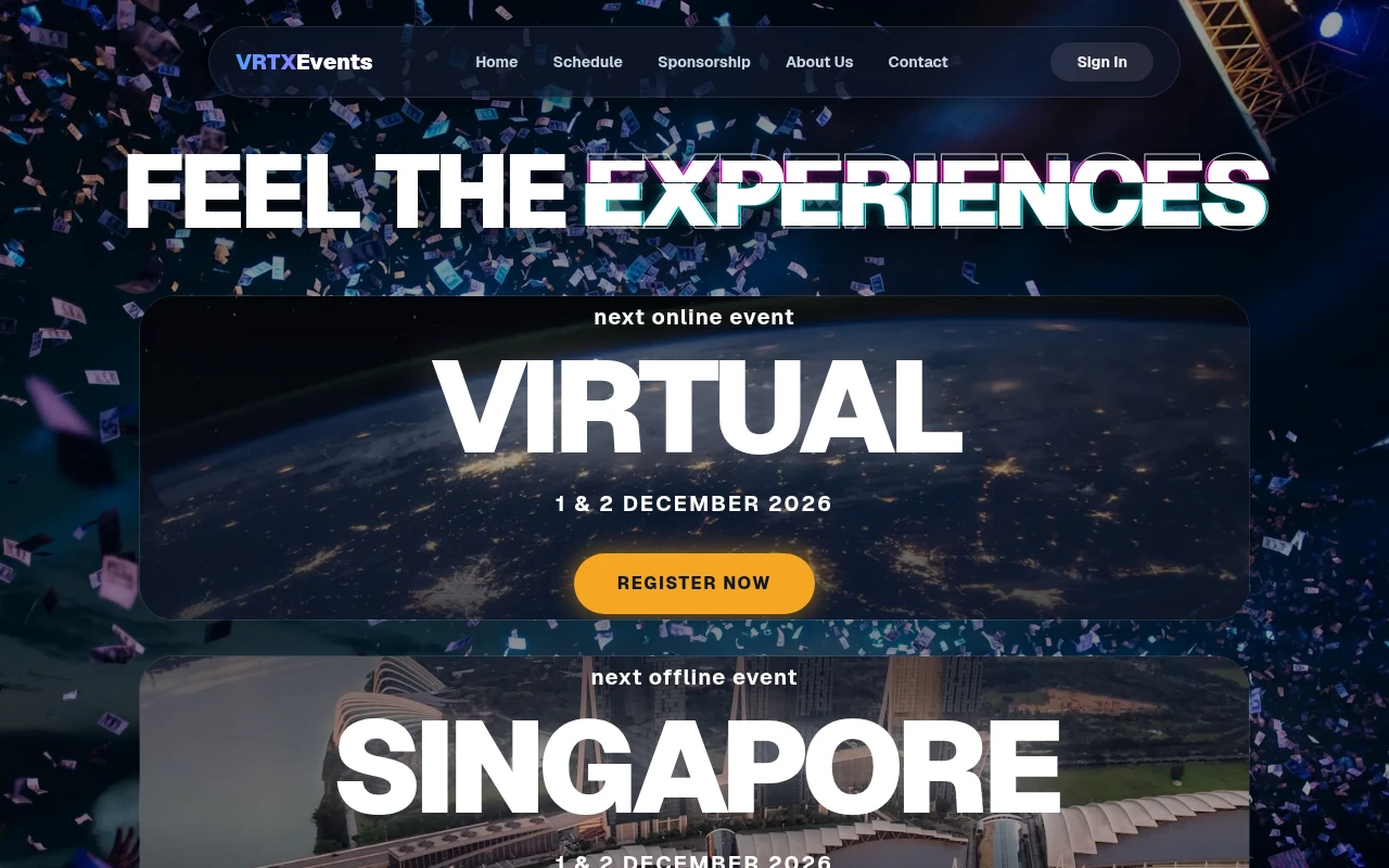 VRTX EVENTS preview